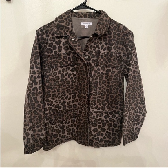 Good American Leopard Utility Jacket 1 - Picture 2 of 6